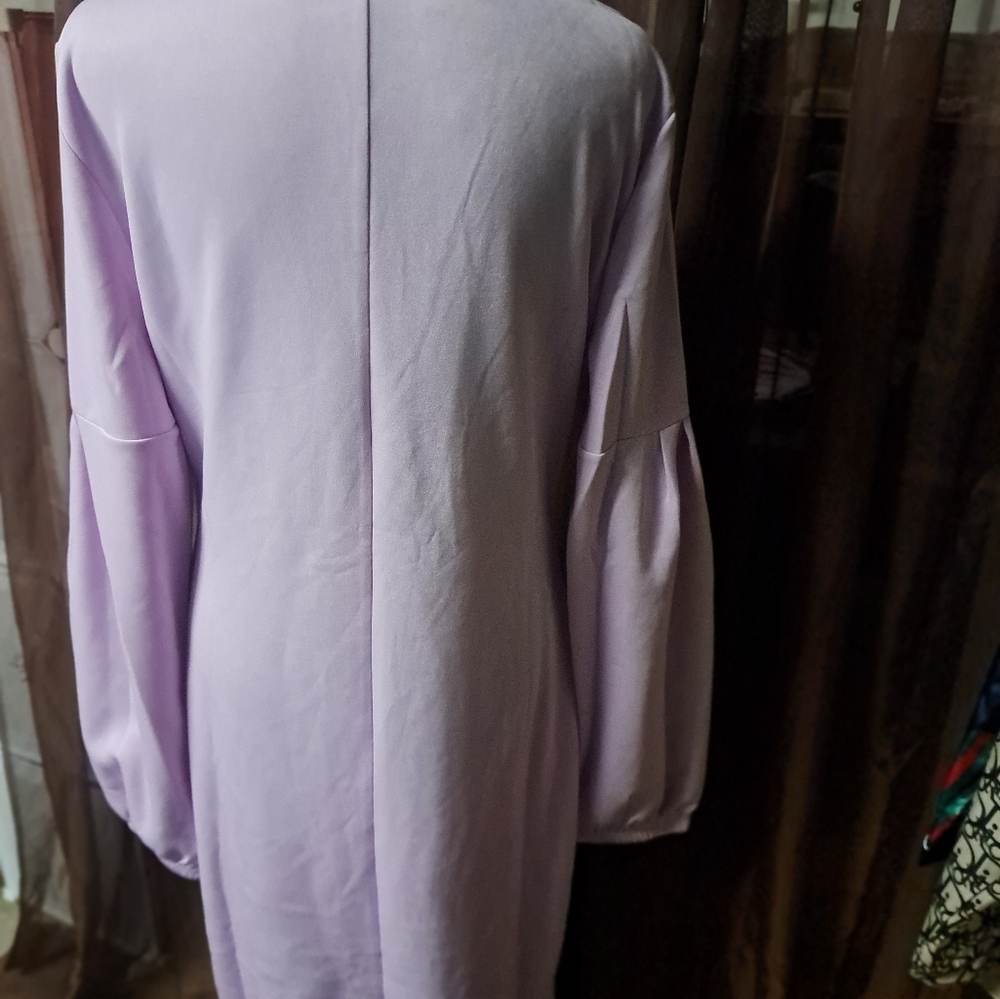 Elegant light purple dress. Size OXS long sleeves designer. Very elegant.